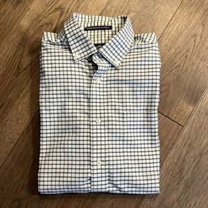 EDDIE BAUER | plaid button down, size large